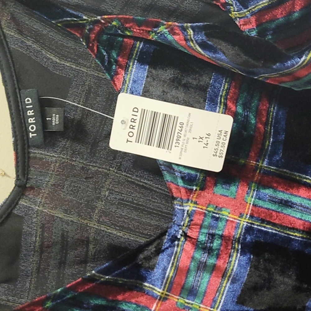 NWT Plaid Torrid Tank Top